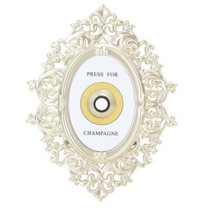 SONNETTE - CARILLON Bouton de sonnette de porte, bouton de sonnette de porte décoratif en plaque ornementale de champagne pour le bureau à domicile,