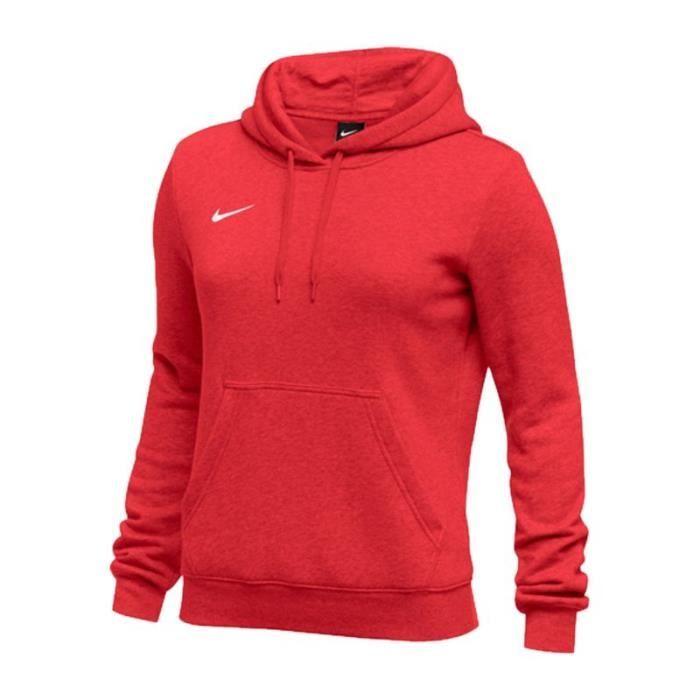 Sweat Hoodie femme Nike Club Fleece Rouge/blanc - Cdiscount Prêt-à-Porter