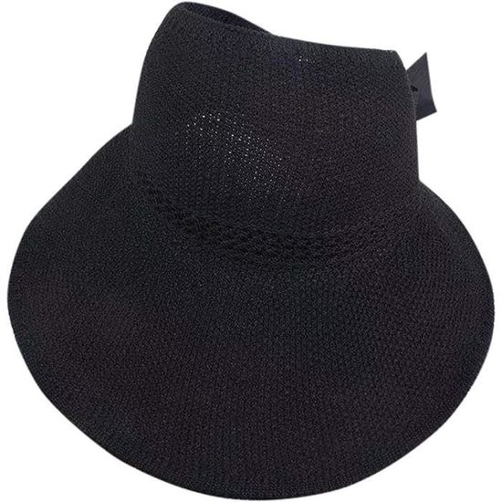 Chapeau De Soleil Femme Paille - Casquette Baseball été Large Bord - Taille Unique