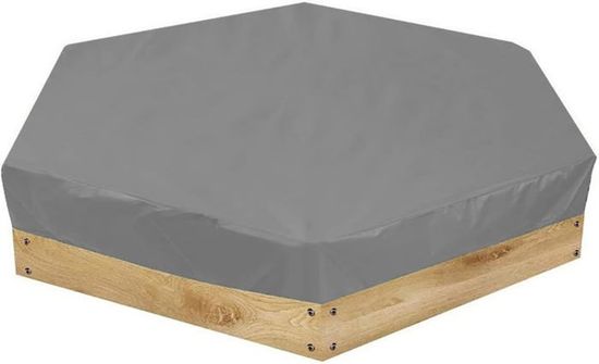 ELNLE Bâche Protection Bac à Sable – 100x15 Cm – Tissu Oxford 210D – Étanche – Forme Coquillage – Bleu Ciel Bâche Bac à Sable