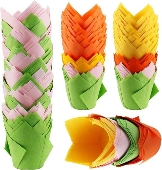200 Caissettes Cupcakes Motif Ballons D'Amour à Pois - Moules à Muffins Jetables