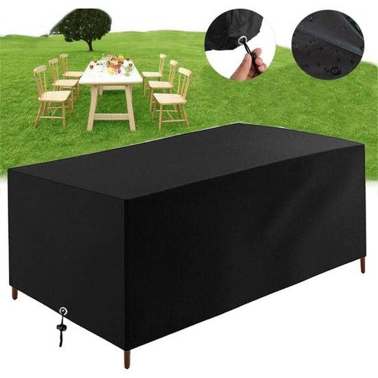 Housse Protection Meubles Jardin Forme L 215x215x87cm - Imperméable Oxford 210D Résistante UV Pour Canapé D'Angle