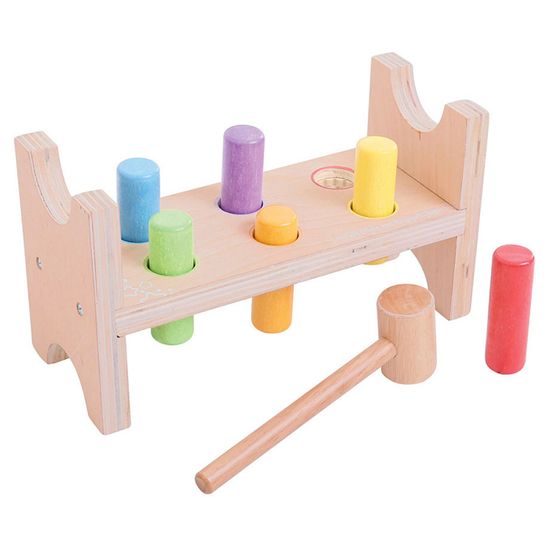 Établi En Bois Pour Enfants Bigjigs Toys - Mon Premier établi Avec Outils - 26 Pièces, à Partir De 3 Ans - Développe La Motricité Et L'imagination