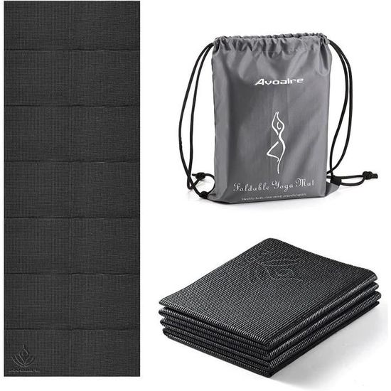 Tapis De Yoga Extra Épais TPE 10 Mm - 195x90 Cm - Antidérapant Double Face - Avec Sangle Et Sac De Transport