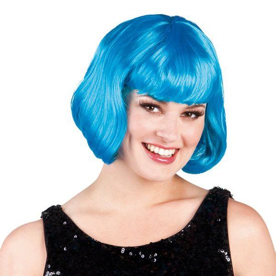 PERRUQUE CABARET ICY BLUE Bleu turquoise ciel Cdiscount Jeux