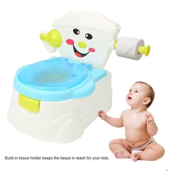 Pot Bébé, Toilette WC Bébé,en Plastique avec Bol à Déchets Détachable Toilette Portative HB041 -VIQ
