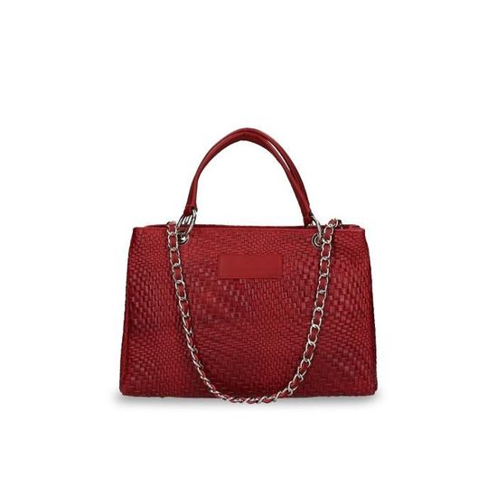 Jean Louis Scherrer Sac a main Naomie en cuir rouge Cdiscount Bagagerie Maroquinerie