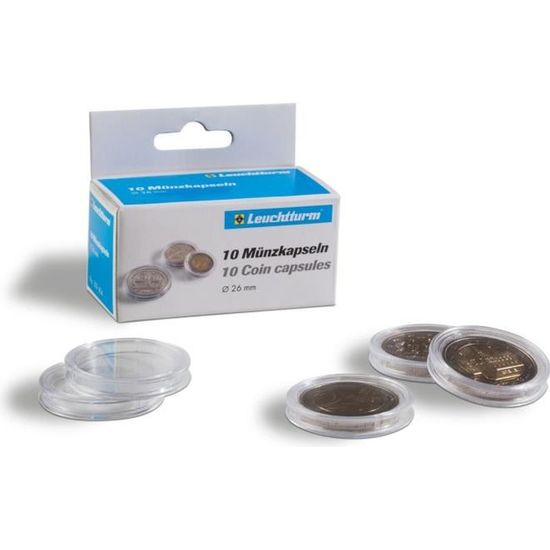 Leuchtturm - Capsules Pour Pièces De Monnaie - Diamètre Intérieur 26 Mm