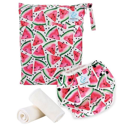 2 PCS Sacs à Couches Lavables Réutilisables - Pochette Imperméable Pour Maillot De Bain Humide - Voyage, Plage, Piscine