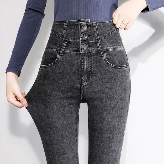 Jean stretch online taille haute femme