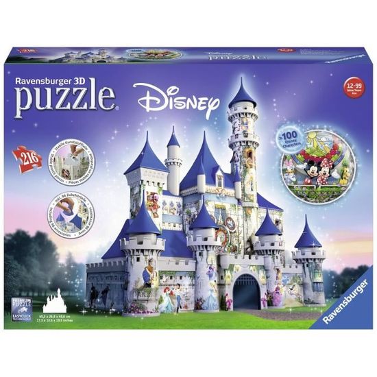 neuf et neuf dans sa boîte Ravensburger 12587-3d Puzzle-Disney Château + 