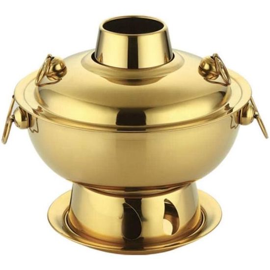 Pot Au Feu Chinois, Fondue Chinoise, 1,8 Litres En Acier Inoxydable