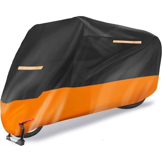 Meisax Bâche De Protection Pour Moto - 245 X 105 X 125 Cm - Étanche - Résistante à L'hiver - En Tissu Oxford 210T - Pour L'extérieur Et L'intérieur - Noir
