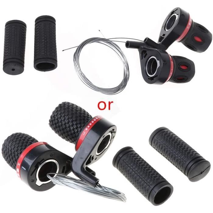 Vélo Vitesse Shifter Vélo Manettes Manettes Vélo Poignées Vélo Vitesse Twist Levier De Vitesses Poignées Accessoires Universels pour VTT Route Vélos 1 Paire