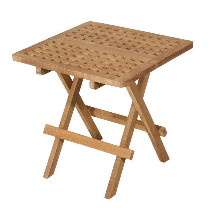 Table pique-nique carrée en teck massif JARDITECK