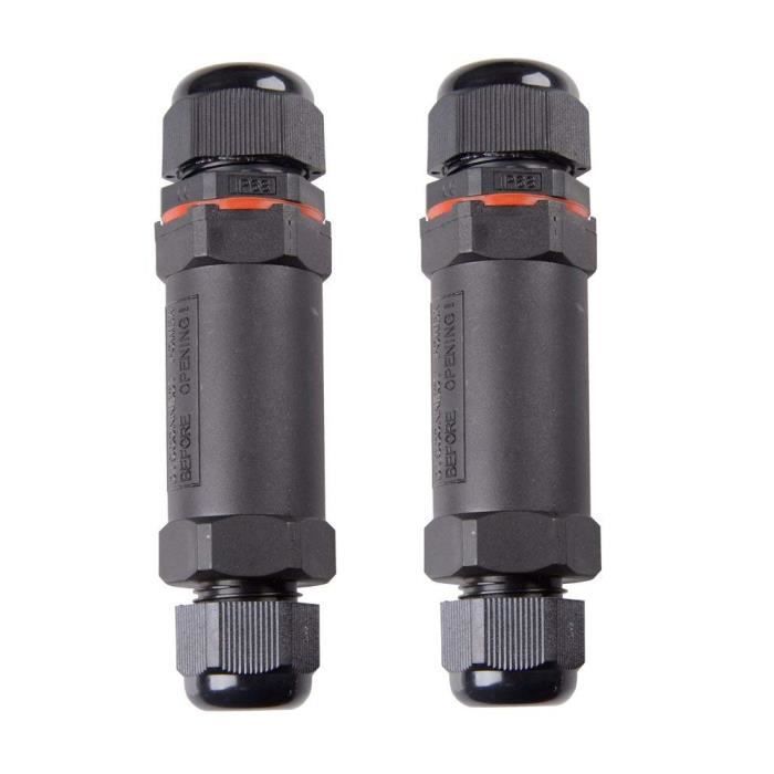 TJW Lot de 2/ bo/îte de d/érivation connecteur de c/âble 13/ mm c/âble Diam/ètre /étanche Bo/îte de jonction Sleeve Coupler pour /Ø1