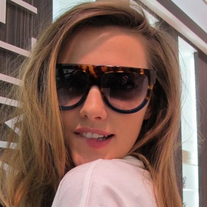 LUNETTES DE SOLEIL Femme Lunettes de soleil carrées Polygone rhombique Lentille modebao