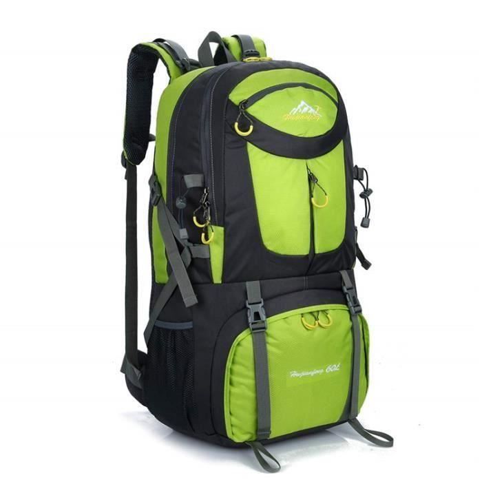 50L Étanche Alpinisme Sac À Dos en Plein Air Léger Vélo Escalade Trekking -Vert