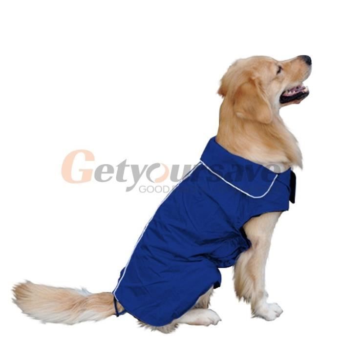 Manteau Blouson,Manteau imperméable pour chien Vêtements d'extérieur imperméables pour chien, veste polaire chaude et - Type Blue-S