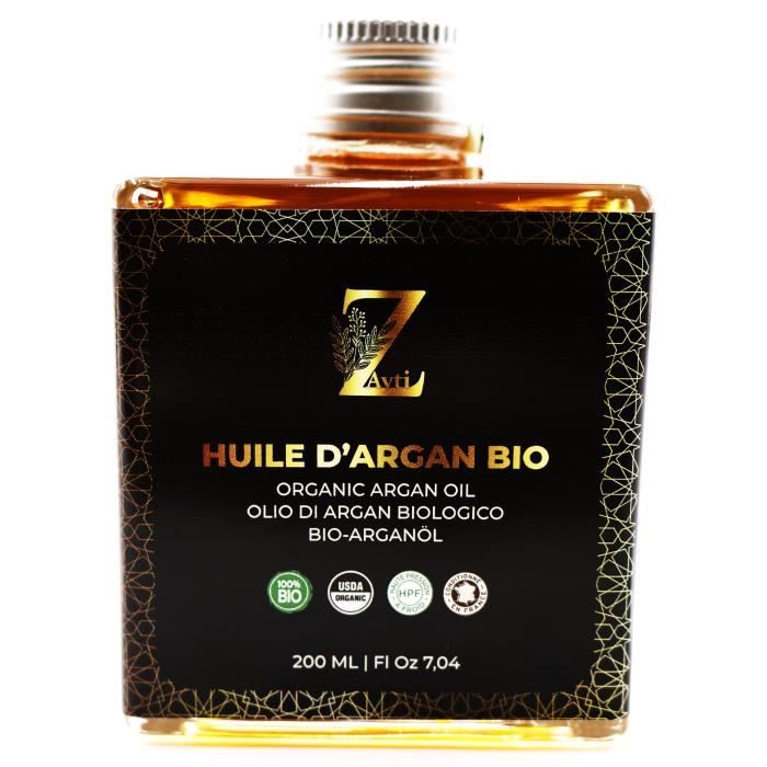 L'huile d'argan Culinaire (biologique). 100% pure, pressée à froid. 200 ml