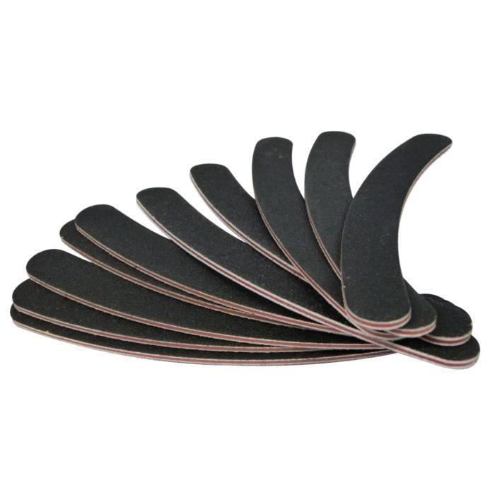 10 Double Face 100-180 Gris Boomerang - Bana Na Incurve Limes a ongles Uk Carte Emeri