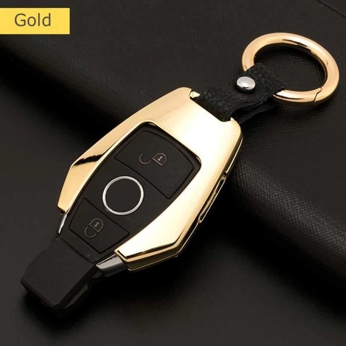 Coque clé,Pour Mercedes Benz W204 W212 C180 GLK300 CLS CLK CLA SLK C S E classe à distance Smart voiture clé - Type A-Zinc-Benz-J03