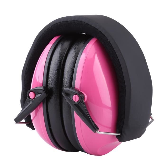 Fafeicy protège-oreilles Protections auditives de sommeil pour bébé Cache-oreilles pliables pour enfants (rose)
