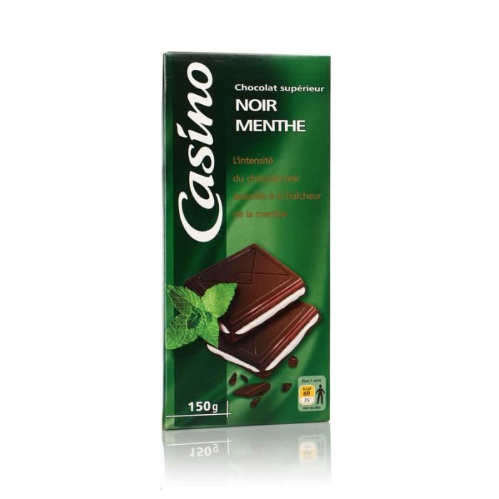 Chocolat supérieur noir menthe - 150 g