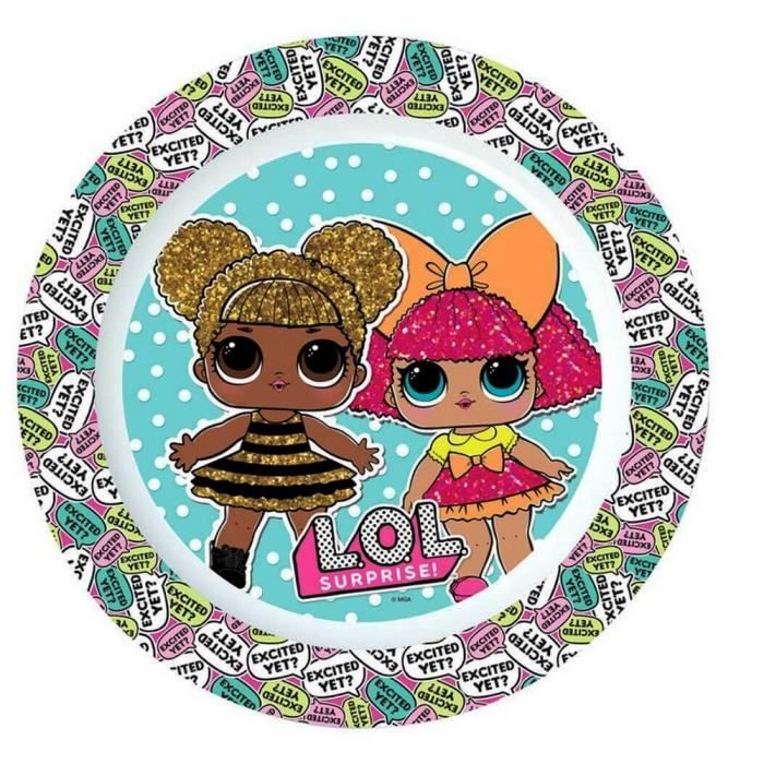 Assiette plate Micro onde LOL enfant GUIZMAX