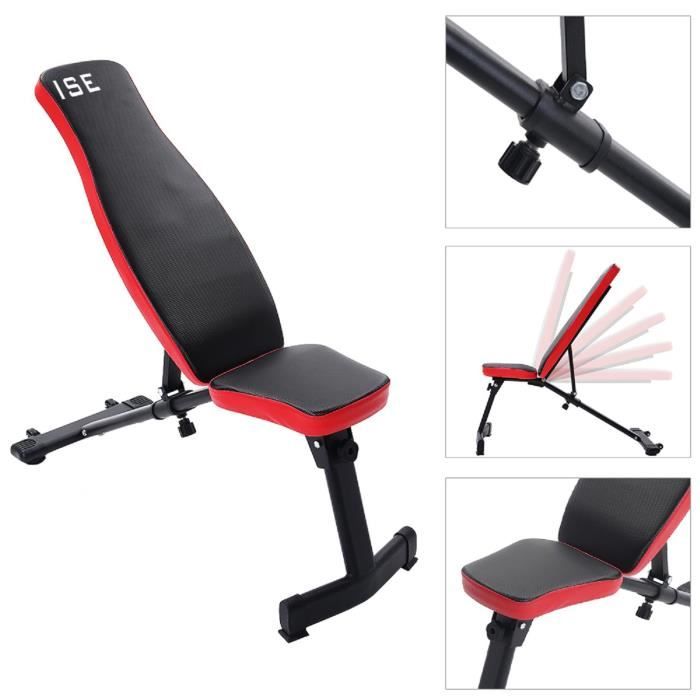 ISE Banc de Musculation inclinable Pliable Banc reglable SY-5021