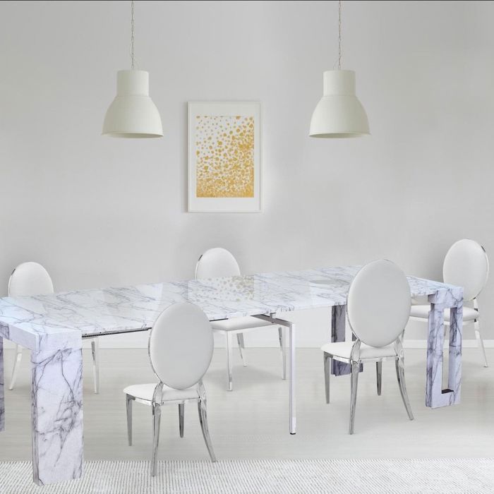 Table console extensible Chay Effet Marbre
