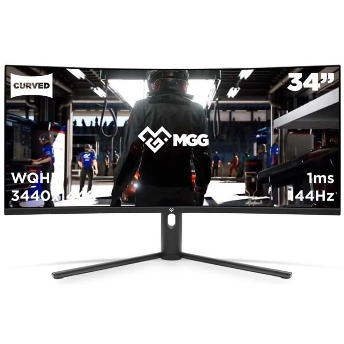Ecran PC Gaming Millenium MD34 Pro 34- Ecran incurvé WQHD Noir