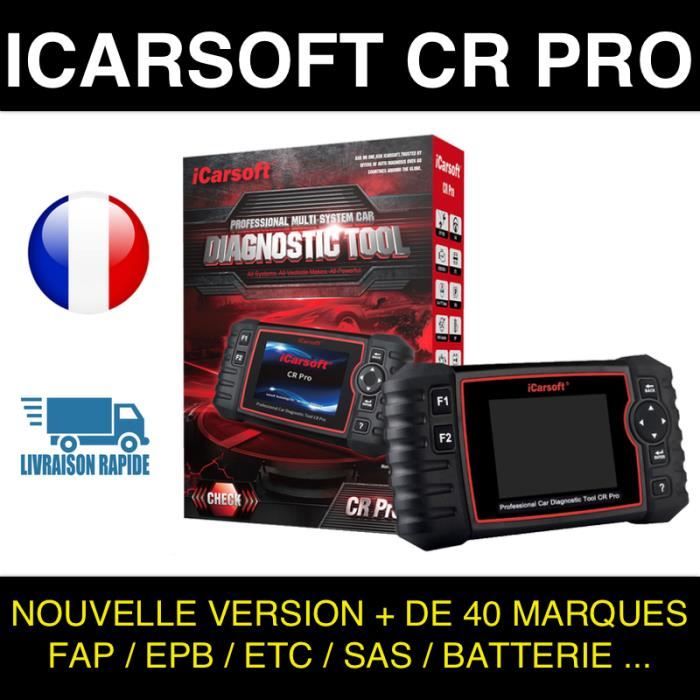 VALISE DIAGNOSTIC AUTO MULTIMARQUE OBD2 100% FRANCAIS ICARSOFT CR PRO
