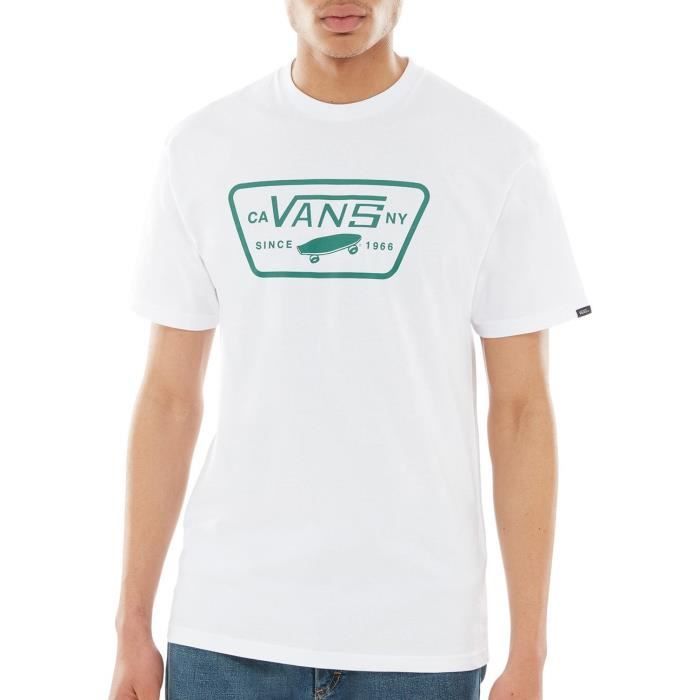 Tee shirt Vans Full Patch Blanc Evergreen