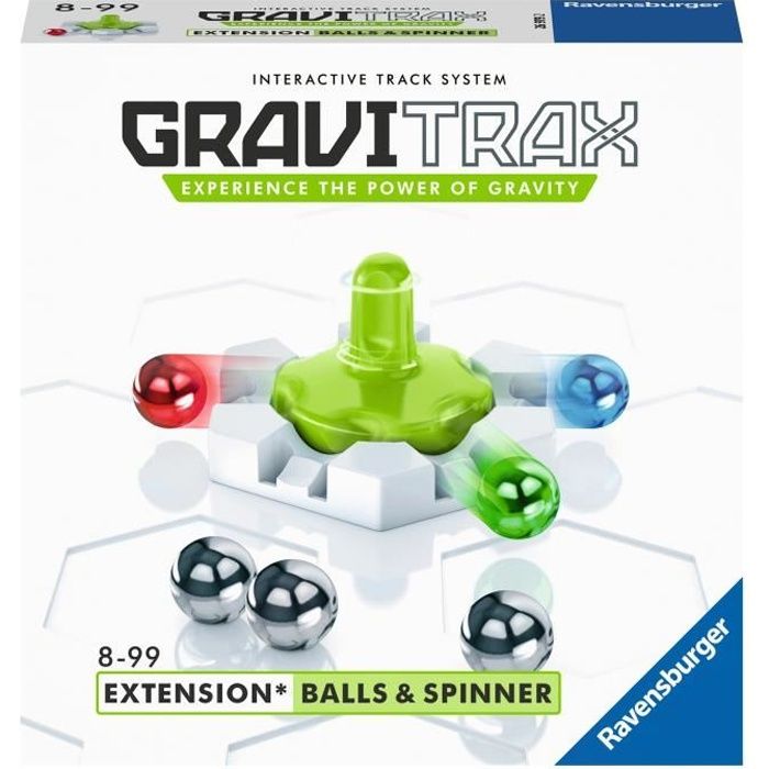 GraviTrax Bloc d'action Balls & Spinner - Jeu de construction STEM - Circuit de billes créatif - Ravensburger- dès 8 ans
