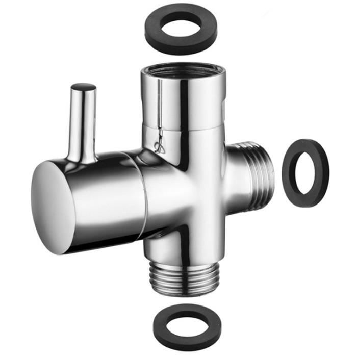 Séparateur De Douche D'Eau Adaptateur Tee Douche Ajustable Pommeau De Douche Inverseur Robinet De Douche Inverseur 3 Voiesrobinet