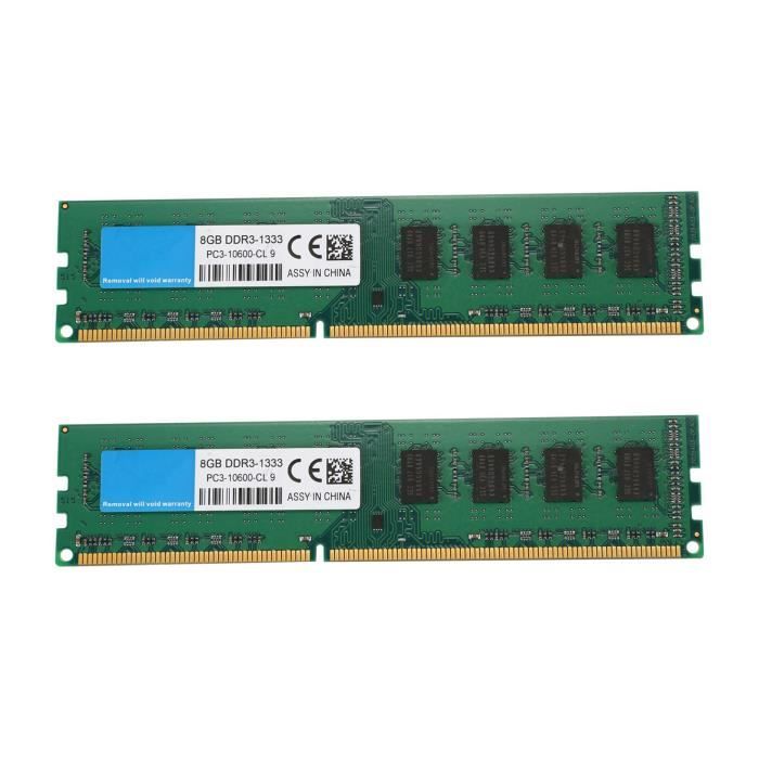 2X Ordinateur de Bureau DDR3 DIMM 8 GB de Mémoire 1333 MHz RAM PC3-10600 AMD DéDié à La Mémoire à Double Face de Particules 1.5V