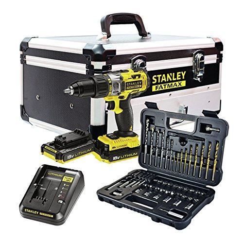 Stanley FatMax - fmck625d2 F-qw Kit?: Perceuse Visseuse à percussion 18 V fmc625 + Set d'accessoires 50 pièces (2 batteries +