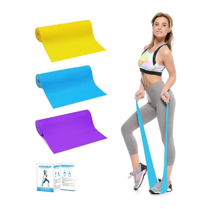 3 pcs Bandes de résistance d'entraînement TPE pour l'exercice de sport Bande de gymnastique élastique Équipement de fitness
