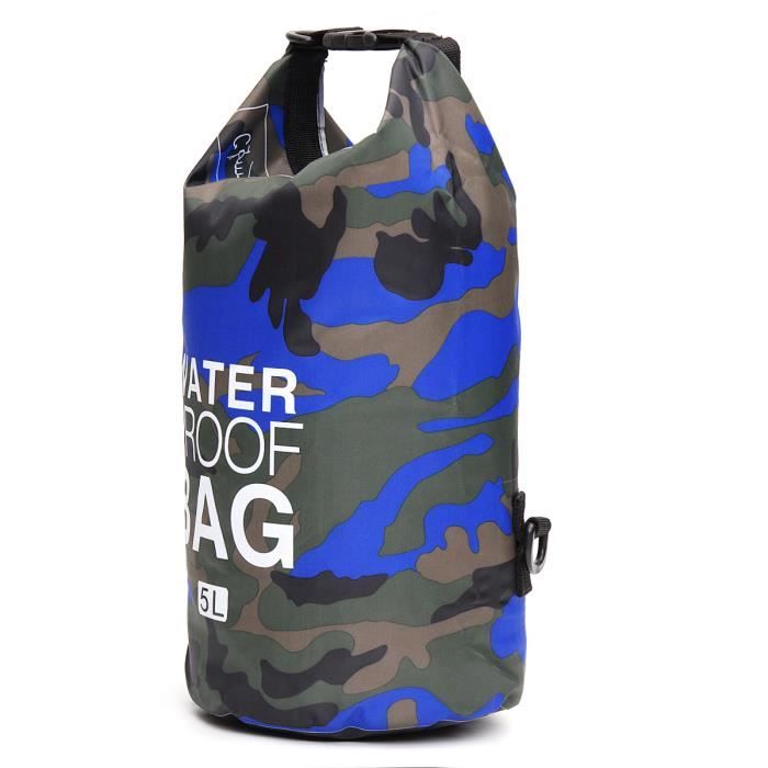 T4W 5L Imperméables Dry Bag Étanche Sac Pour Activités de Plein Air et Sports Aquatiques Bleu royal