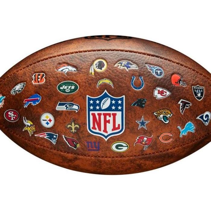 Ballon enfant Wilson NFL Throwback 32 Team Logo - marron - TU