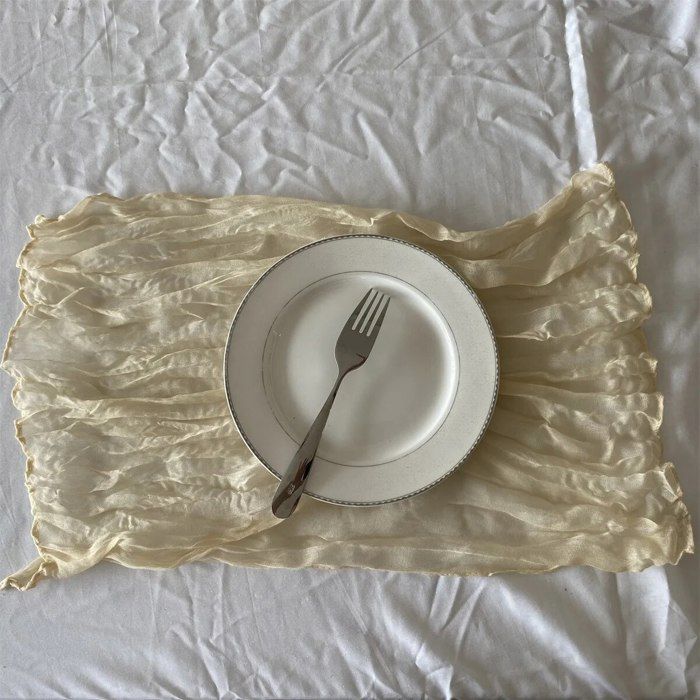 Chemin De Table En étamine, 3 M - Chemin De Table Rustique En Gaze De