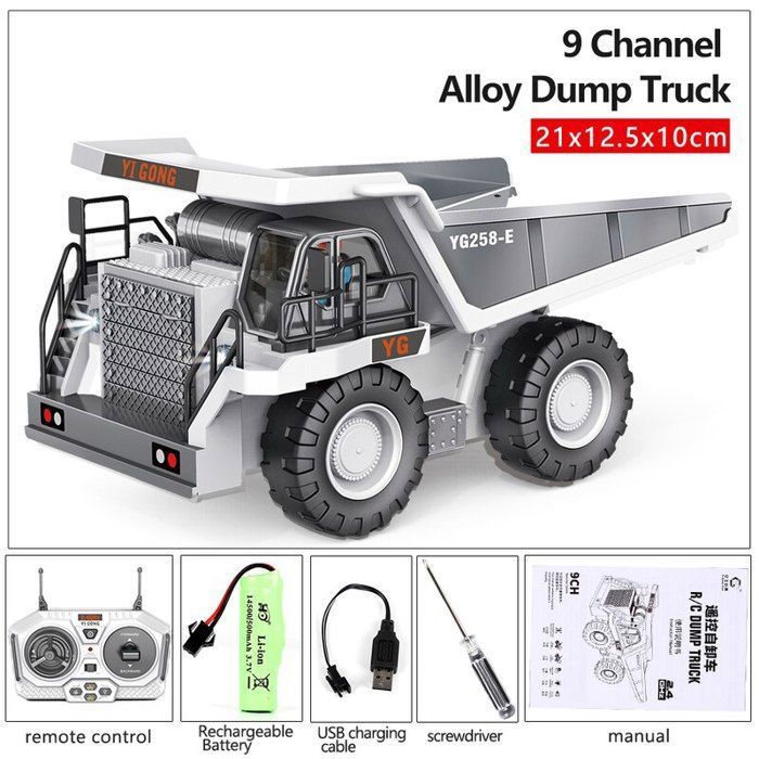 Mxuteuk Camion à Benne Télécommandé 12V DC – Élévateur De Porte Et Benne Basculante – Interrupteur à Distance G018 Pour Engins De Chantier