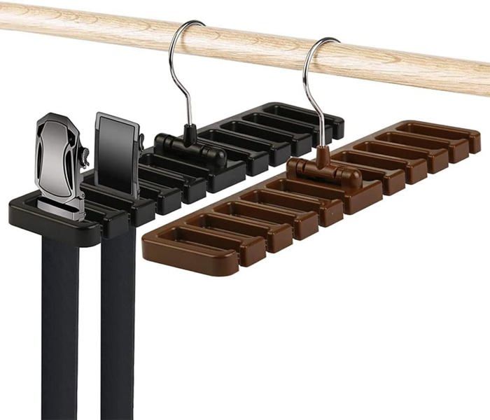 Lot De 4 Cintres Porte Ceintures Pour 12 Ceintures Cravates