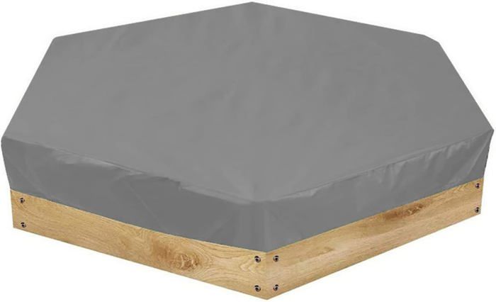 Housse Bac à Sable Hexagonale 152,4 Cm – Imperméable Avec Cordon De Serrage – Protection Multi-usage Jardin Plage