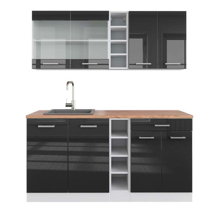 Cuisine R-line Bordeaux Haute Brillance/anthracite 160cm Sans Pt Vicco 4066731046218