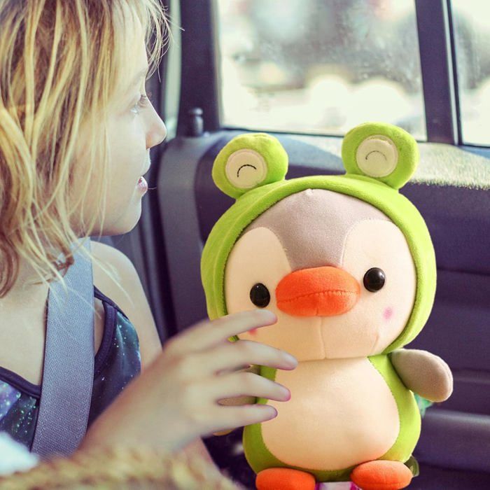 Peluche Pingouin Kawaii - Coussin Décoratif Doux - Taille 25/35/45 Cm - Rembourrage Coton PP - Décoration Chambre Ou Cadeau Enfant