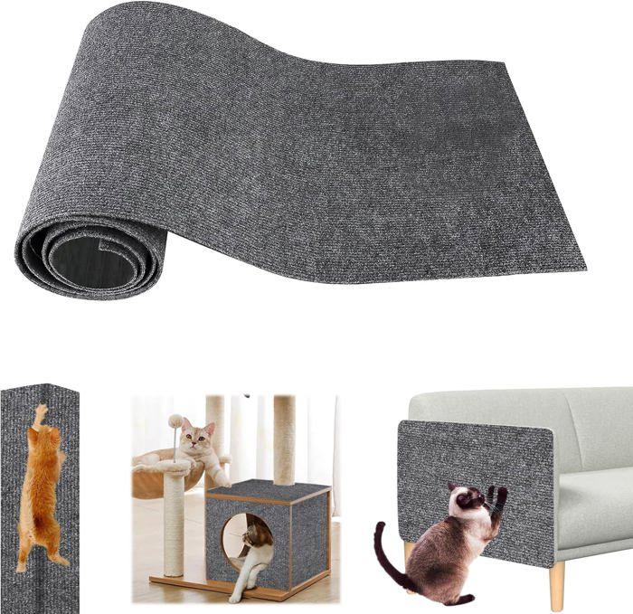Meilleurs prix pour Tapis à gratter Autocollant pour Chat100 x 30 cm DIY Trimmable Chats GrattoirAuto-adhésif Tapis Griffoir pour ChatClimbing Cat