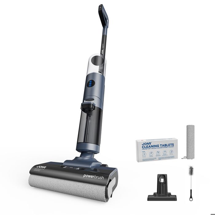 JONR ED12 Pro Aspirateur Balai Laveur sans FilEau chaude Autonettoyant Séchage à l’air chaudpour sols durs Poils d’animaux - Jonr