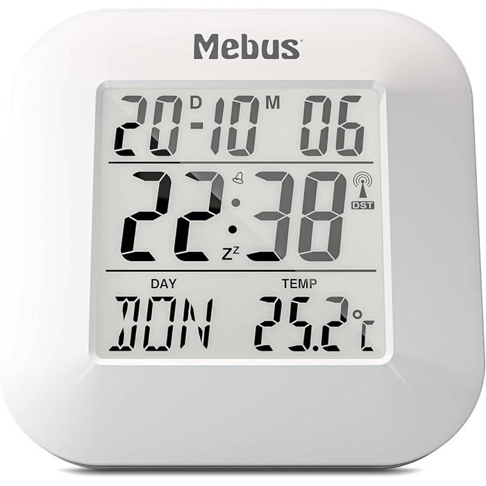 MEBUS digitale Klimastation mit Innenthermometer und -hygrometer, Uhr, Komfortindikator für